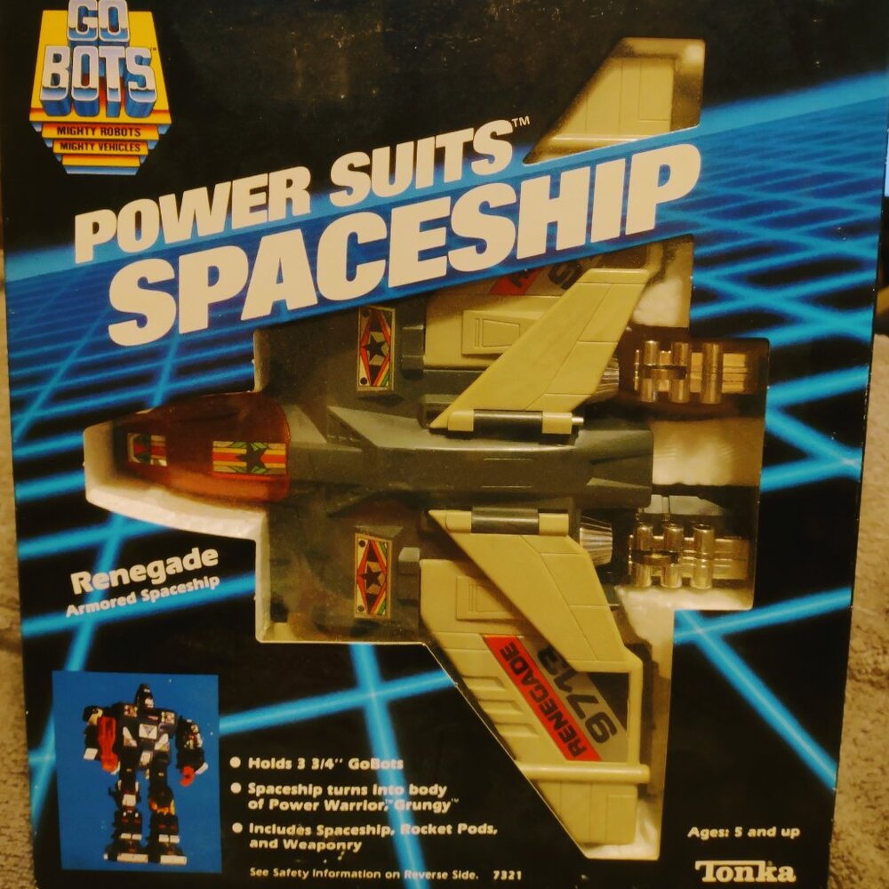 Go Bots Tonka Vintage 1985 Power Suits Spaceship "RENEGADE"